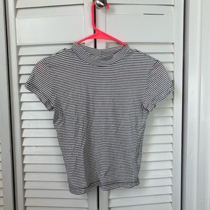 h&m stripped crop top